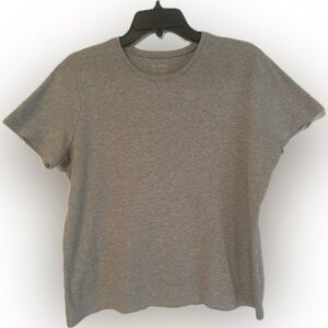 L.L. Bean Gray Basic Tee Women’s Size Large